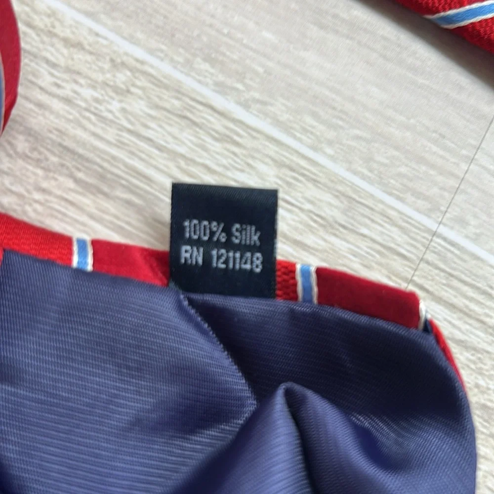 Izod Classic Red Striped Men's Silk Tie